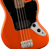 FSR Affinity Series Jaguar Bass H Laurel Fingerboard Black Pickguard Matching Headstock Metallic Orange
