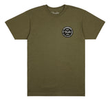 Stratocaster 70th Anniversary Badge Tee Olive M