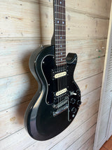 2HD 1982 GIBSON SONEX-180 LP ELECTRIC GUITAR BLACK W/ORIGINAL CASE + SPARE CASE