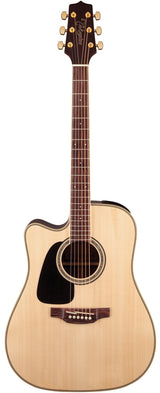 Takamine G50 Series Left Handed Dreadnought ACEL Guitar with Cutaway in Natural Gloss Finish