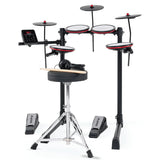 TURBOMAX : All-In-One 7-Piece E Drum Set with Mesh Heads & Bluetooth