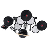 TURBOMAX : All-In-One 7-Piece E Drum Set with Mesh Heads & Bluetooth