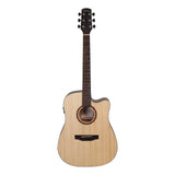 Martinez 'Natural Series' Solid Spruce Top Acoustic-Electric Dreadnought Cutaway Guitar