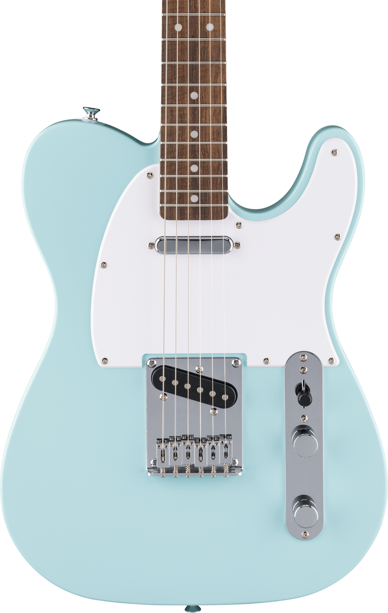 Limited Edition Squier Sonic Telecaster Laurel Fingerboard Daphne Blue with White Pickguard
