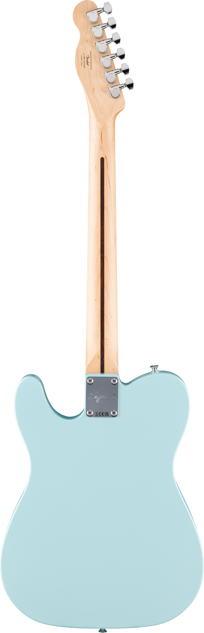 Limited Edition Squier Sonic Telecaster Laurel Fingerboard Daphne Blue with White Pickguard