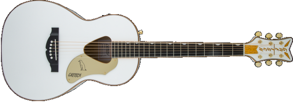 G5021WPE Rancher Penguin Parlor Acoustic/Electric Fishman Pickup System White