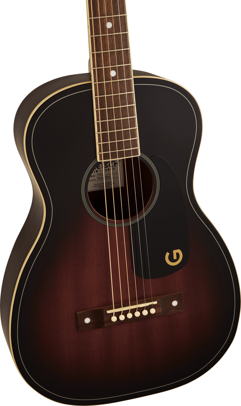 Jim Dandy™ Parlor Walnut Fingerboard Black Pickguard Deep Cherry Burst