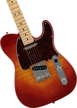 2024 Collection Made in Japan Hybrid II Telecaster Maple Fingerboard Flame Sunset Orange Transparent