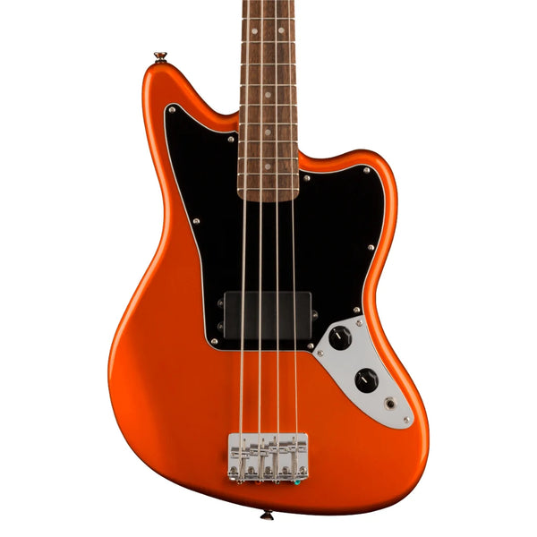 FSR Affinity Series Jaguar Bass H Laurel Fingerboard Black Pickguard Matching Headstock Metallic Orange