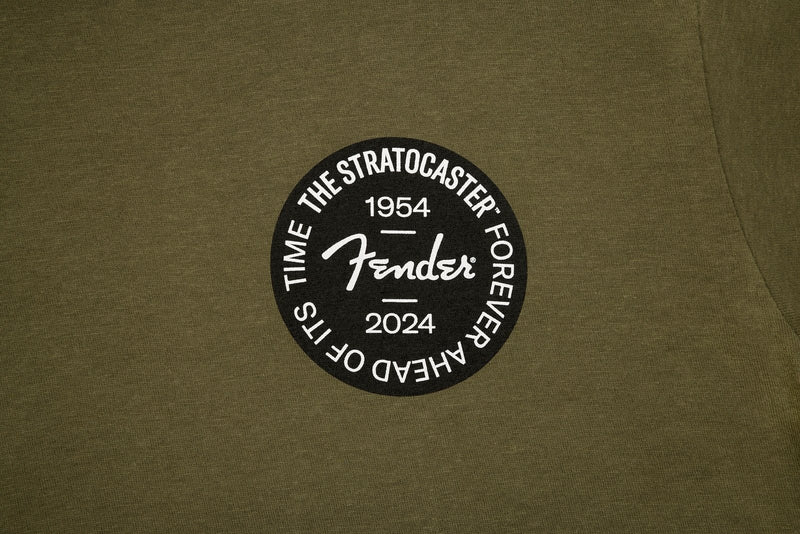 Stratocaster 70th Anniversary Badge Tee Olive M