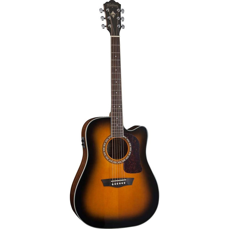 Washburn AD5CESPACK Acoustic Guitar Pack Apprentice Sunburst Dreadnought w/ Cutaway & EQ