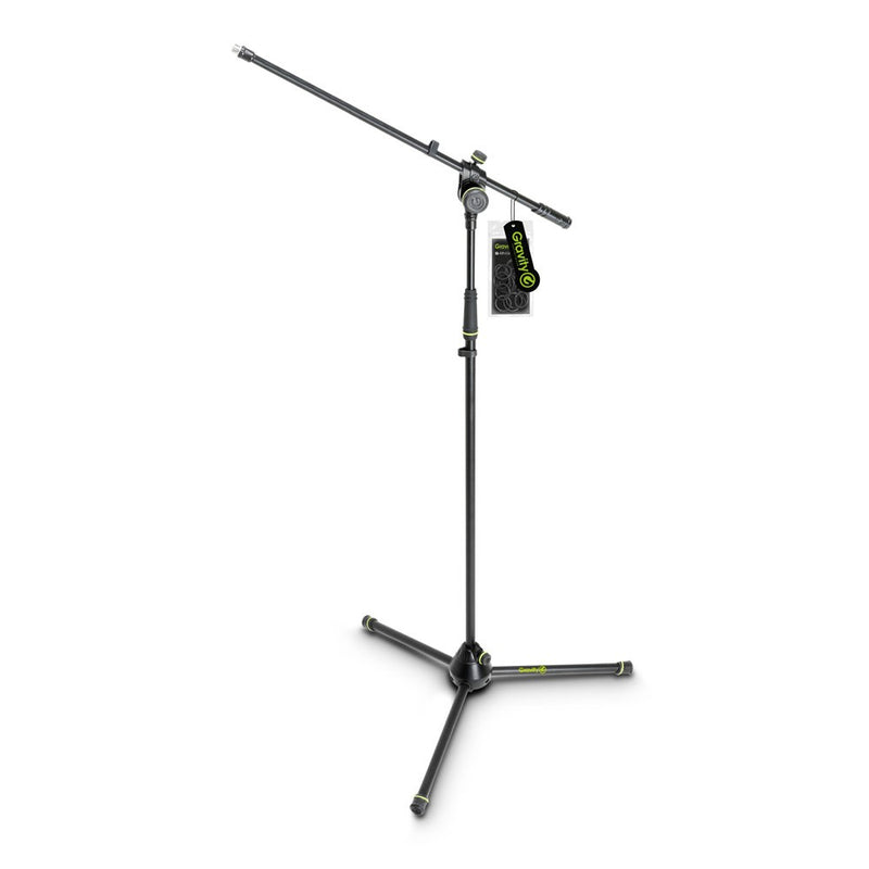 Gravity MS4321B Microphone Stand With Folding Tripod Base And 2 Point Adjustment Boom