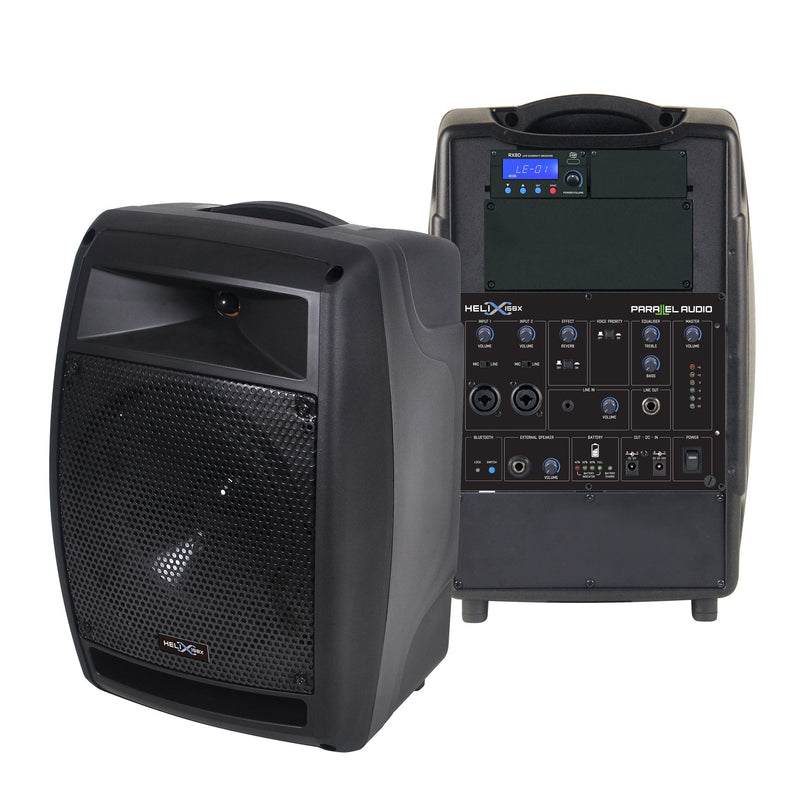 Helix 158x 150 watt (100 watt RMS) 8 full range portable PA system with built-in Bluetooth Player