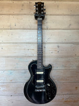 2HD 1982 GIBSON SONEX-180 LP ELECTRIC GUITAR BLACK W/ORIGINAL CASE + SPARE CASE