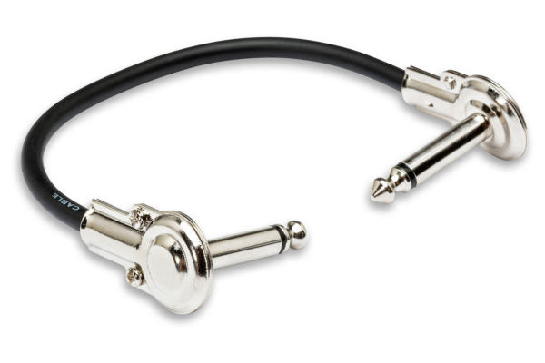 HOSA IRG100.5 GUITAR PATCH CABLE LOW-PROFILE RIGHT-ANGLE TO SAME 6 IN / 15CM
