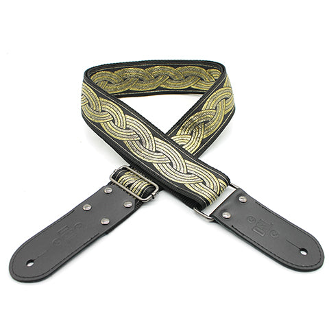 DSL Jacquard Weaving Guitar Strap - 2" (PLAT-GOLD)