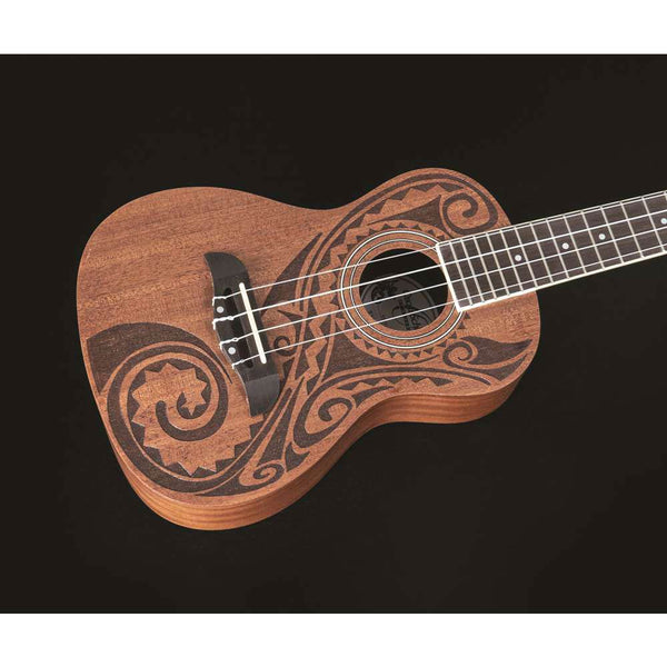 Oscar Schmidt OU52TAT-A-U Baritone Ukulele Mahogany Hawaiian Tattoo