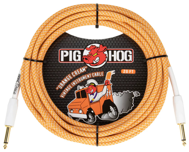 Pig Hog "Orange Creme" Instrument Cable 20ft