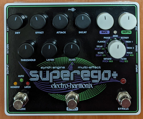 2HD EHX SUPEREGO PLUS SYNTH ENGINE EFFECTS PEDAL
