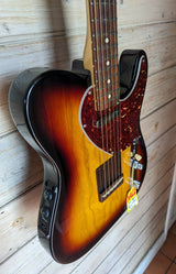 2HD FENDER ACOUSTASONIC TELECASTER SUNBURST WITH CASE