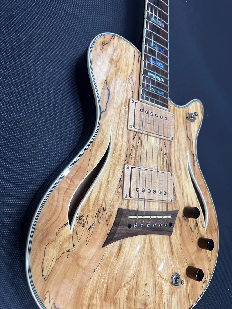 2HD MICHAEL KELLY HYBRID SPECIAL GUITAR SPALTED MAPLE W/CASE