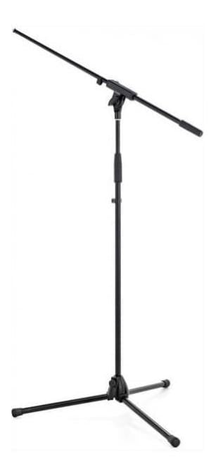 MIC STAND BLACK W/SINGLE SECTION BOOM CAST BASE