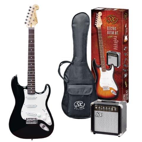 SE 1SK 4/4 SIZE ELECTRIC GUITAR KIT BLACK