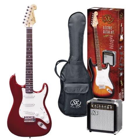 SE1SK 4/4 SIZE ELECTRIC GUITAR KIT CANDY APPLE RED