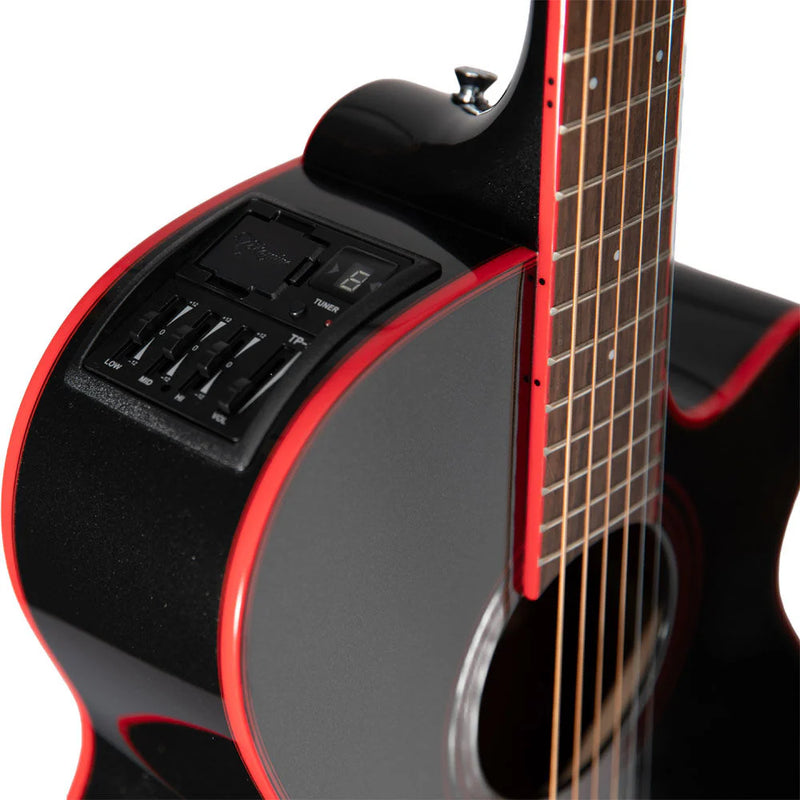 TAKA FXC AC/EL GUITAR COSMIC BLACK SPARKLE C/A