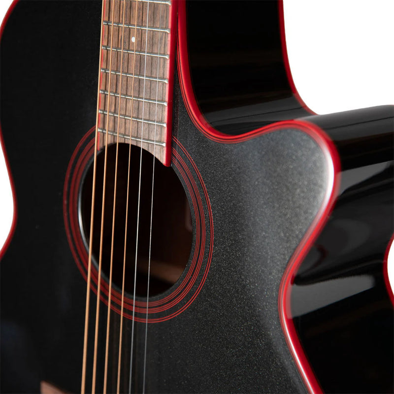 TAKA FXC AC/EL GUITAR COSMIC BLACK SPARKLE C/A