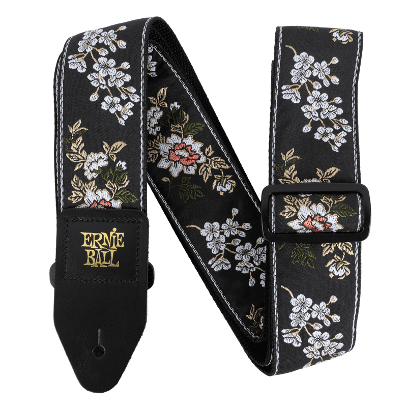 ERNIE BALL Classic Jacquard Guitar/Bass Strap - White Blossom