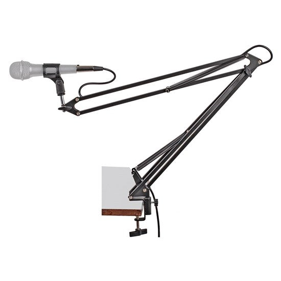 Xtreme Broadcast/Podcast desk mount microphone boom arm with XLR cable.