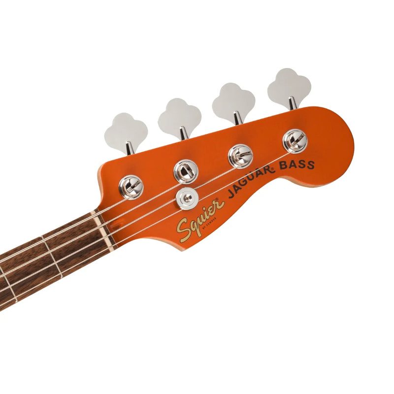 FSR Affinity Series Jaguar Bass H Laurel Fingerboard Black Pickguard Matching Headstock Metallic Orange