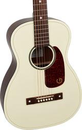 Jim Dandy™ Parlor LTD Walnut Fingerboard Tortoise Pickguard Vintage White