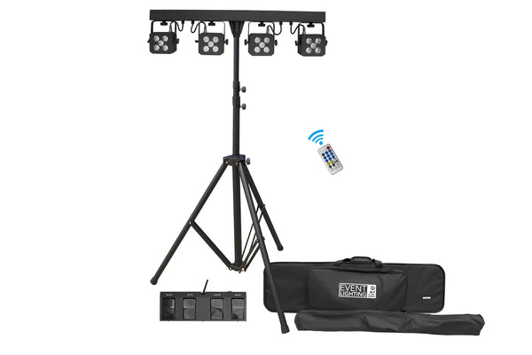 PAR BAR WITH 4 X 5X4-IN-1 RGBW LED HEADS - FLOOR/DEMO STOCK
