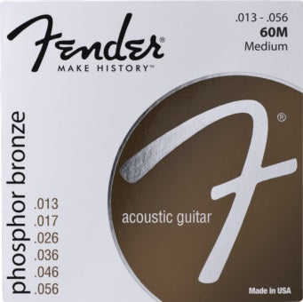 Phosphor Bronze Acoustic Guitar Strings Ball End 60M .013-.056 Gauges (6)