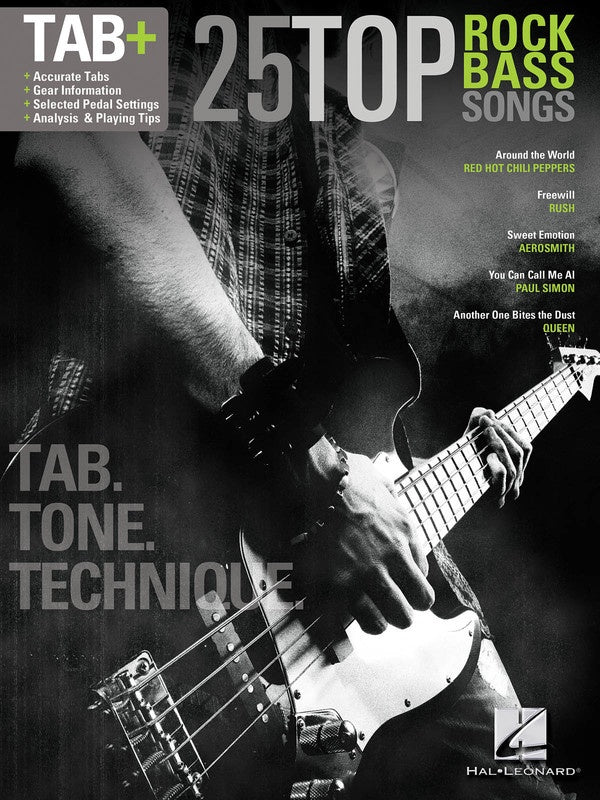 25 TOP ROCK BASS SONGS TAB TONE TECH