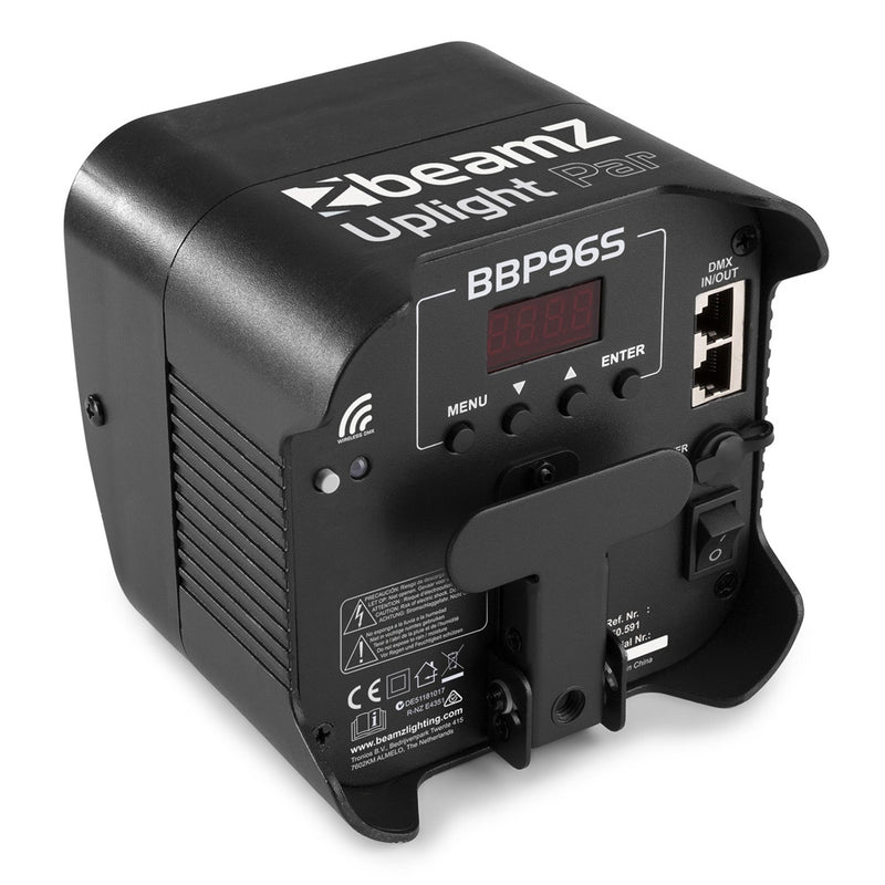 BBP96S Battery Uplight Par 6x12W Wireless DMX IRC
