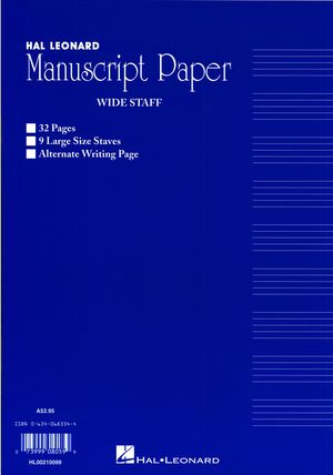 WIDE STAFF MANUSCRIPT PAD 32PAGE