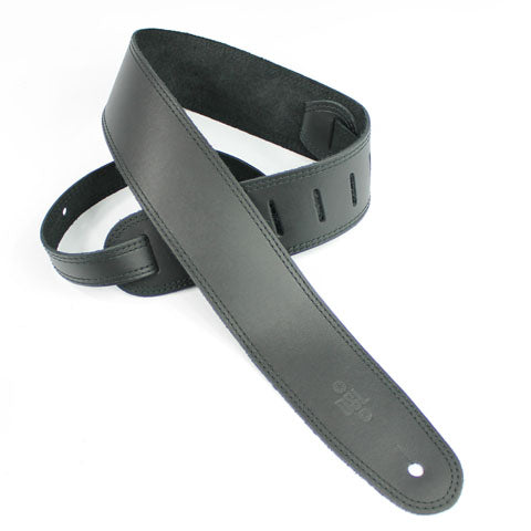 2.5 INCH SINGLE LAYER STRAP BLACK/BLACK STITCH