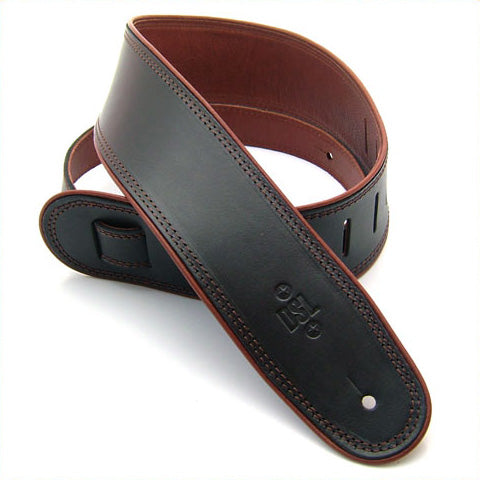 2.5 INCH ROLLED EDGE GARMENT STRAP BLACK/BROWN