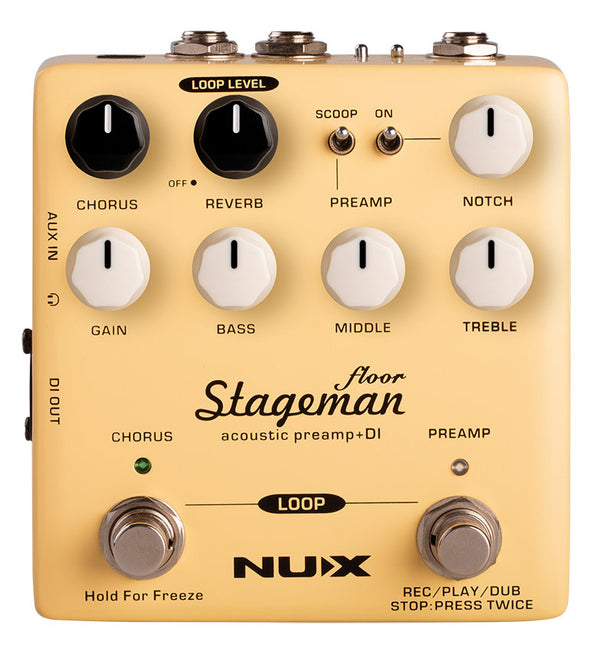 NUX STAGEMAN FLOOR ACOUSTIC PREAMP AND DI
