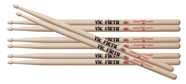 Vic Firth 5A Promo Pack  Buy 3pr + get 1 pr FREE VFZPK5A