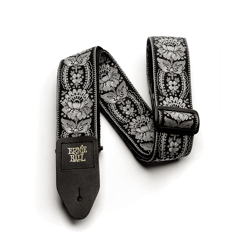 STRAP JACQUARD ROYAL ORLEANS SILVER LEATHER AND POLYPRO 41-72