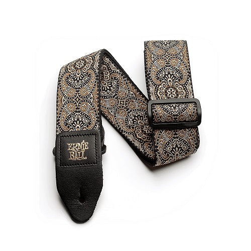 STRAP JACQUARD IMPERIAL PAISLEY GOLD LEATHER AND POLYPRO 41-72