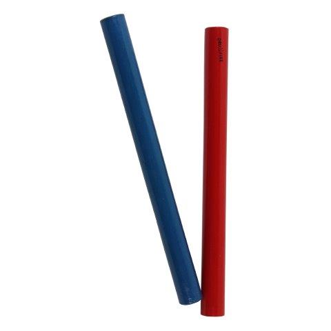 WOODEN CLAVES - RED AND BLUE