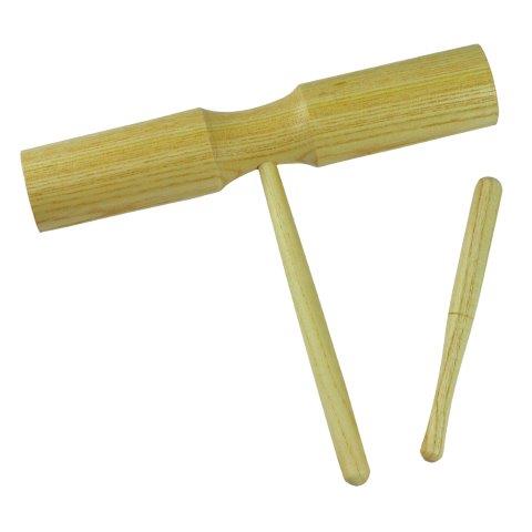 TONE BLOCK - ROUND DOUBLE ENDED MEDIUM SIZE TONE BLOCK INCLUDES BEATER - NATURAL