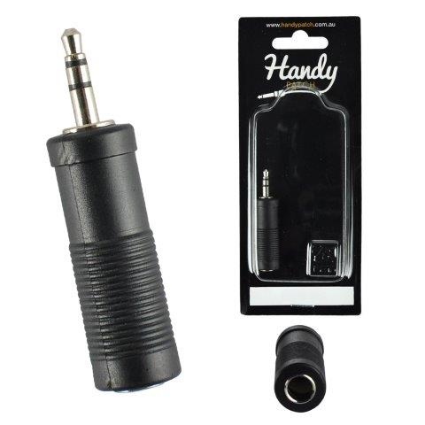 FEMALE PHONO PLUG TO MALE MINI 3.5MM PLUG - ADAPTOR