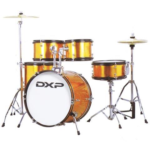 DXP JUNIOR PLUS DRUM OUTFIT 5 PCE GOLD SPARKLE