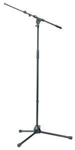 K&M 210/9 Tripod Microphone Stand with Telescoping Boom (Black)